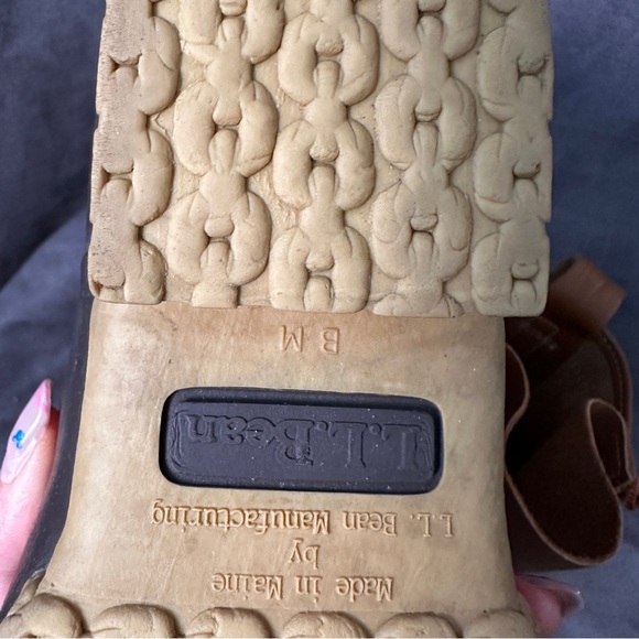 L.L. Bean Bean Boots Leather/Rubber Duck Boot Waterproof Core Size 7 BM Preppy - Picture 8 of 10
